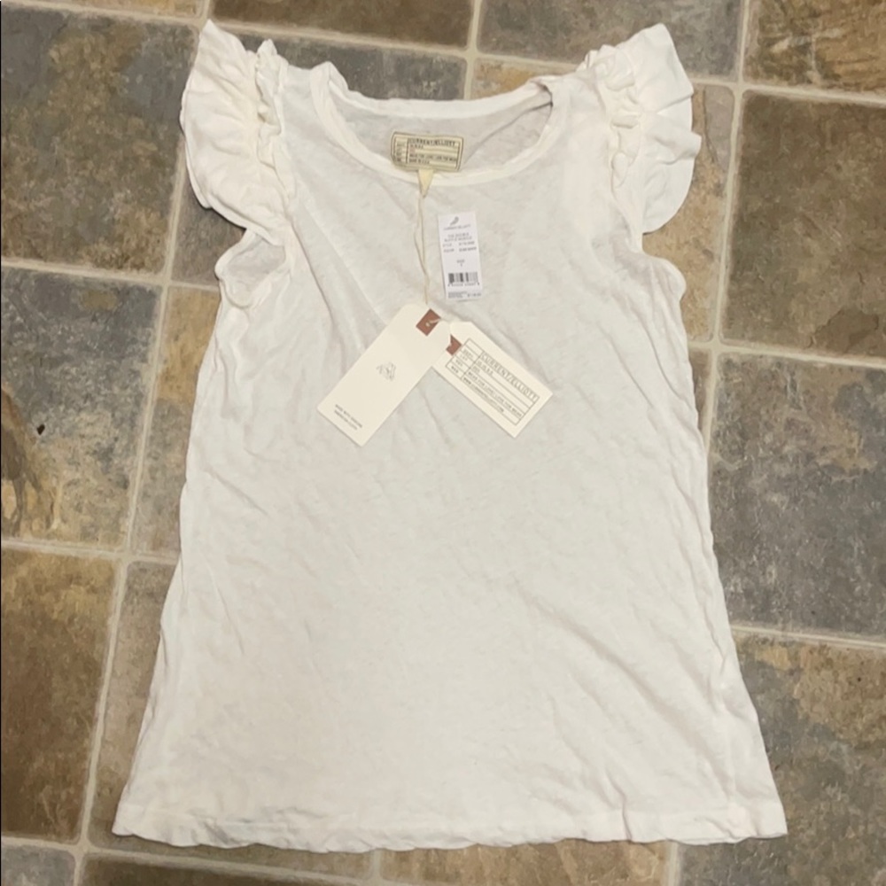 NWT Current Elliot Ruffle Tee - Picture 2 of 6